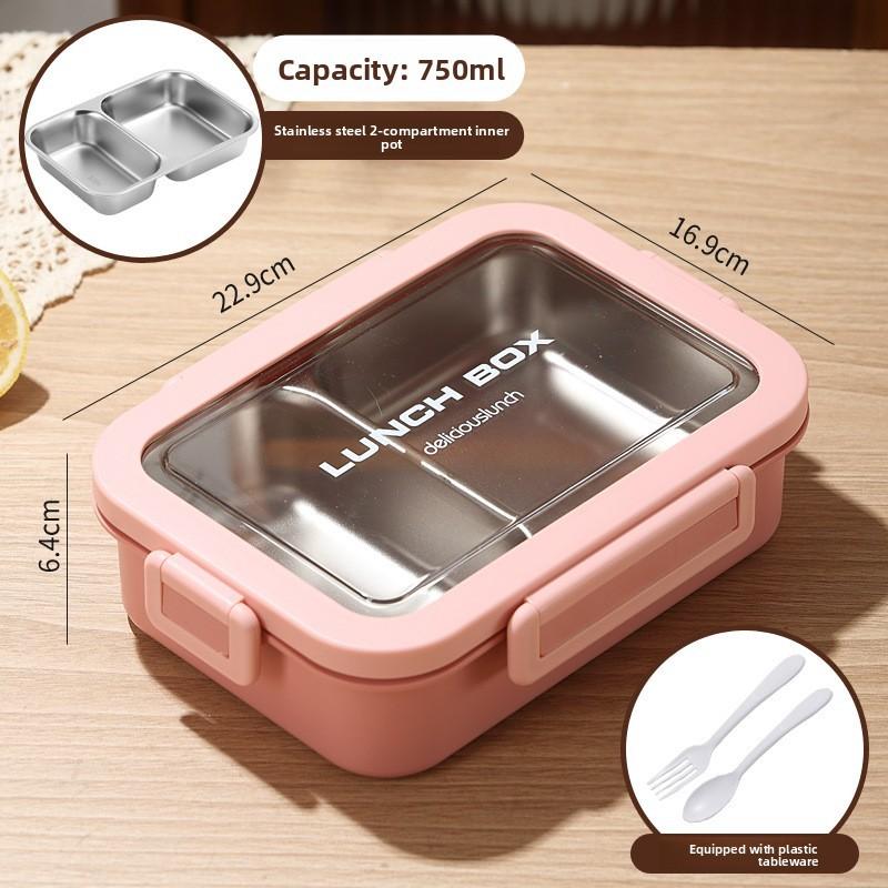 Microwave Safe Lunch Box With Dividers For Office Workers And Students In Nordic Style