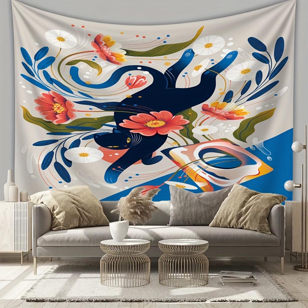 

Birds and flower plant patterns Digital printing polyester wall tapestry suitable for use in living rooms bedrooms offices party 74x94cm(29x37in)