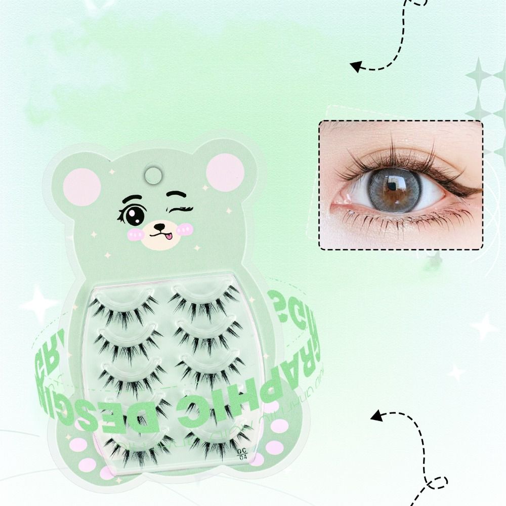 

Curled False Eyelashes Natural Look Manga Lashes Makeup Tool Full Strip Lashes Daily styleC