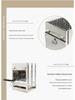 Stainless Steel Outdoor Folding Firewood and Charcoal Stove with Integrated Fire Starter for Camping, BBQ, and Heating