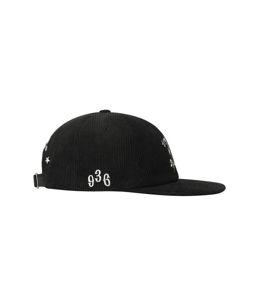 Lujeoseukeulleob Corduroy L Logo Studded Cap Black