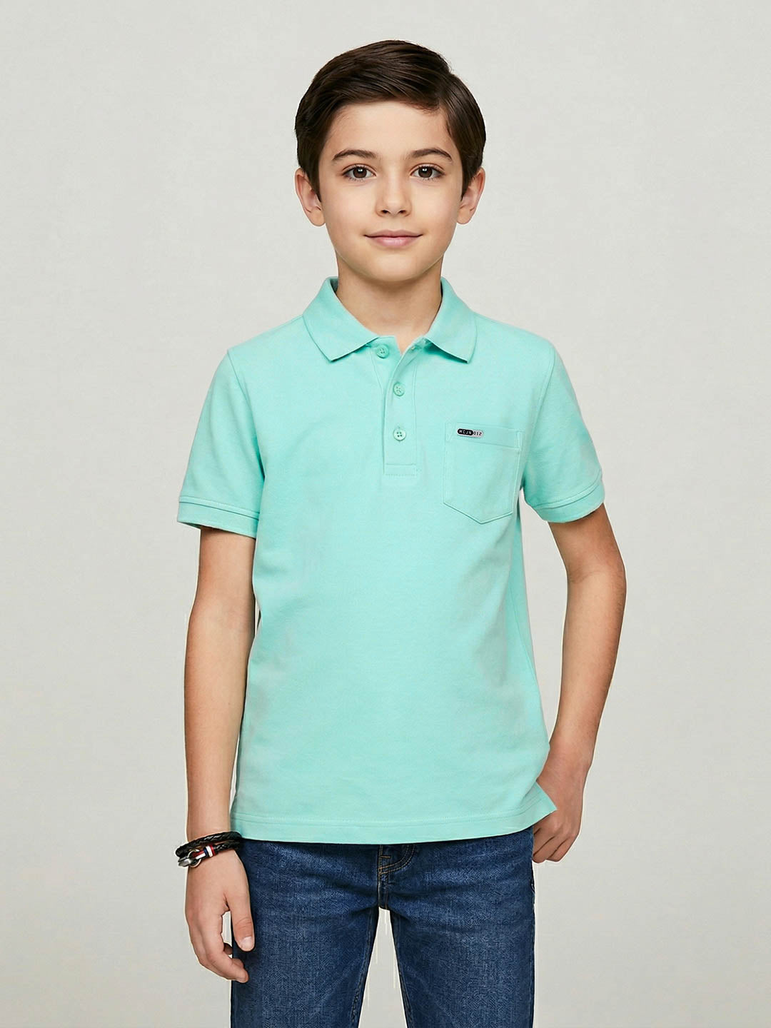 Monte Carlo Boy Regular Fit Aqua Blue Tshirt 4-5 Years аква голубой