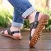 Fashion Summer Casual Beach Shoe Toe Layer Cowhide Fashionable Latex Pad Sandals for Men