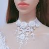 Women Party Necklace Hollow Out Lace Faux Pearl Decor Tassel Prom Cosplay Halloween Carnival Choker Wedding Performance Neck Jewelry CLE