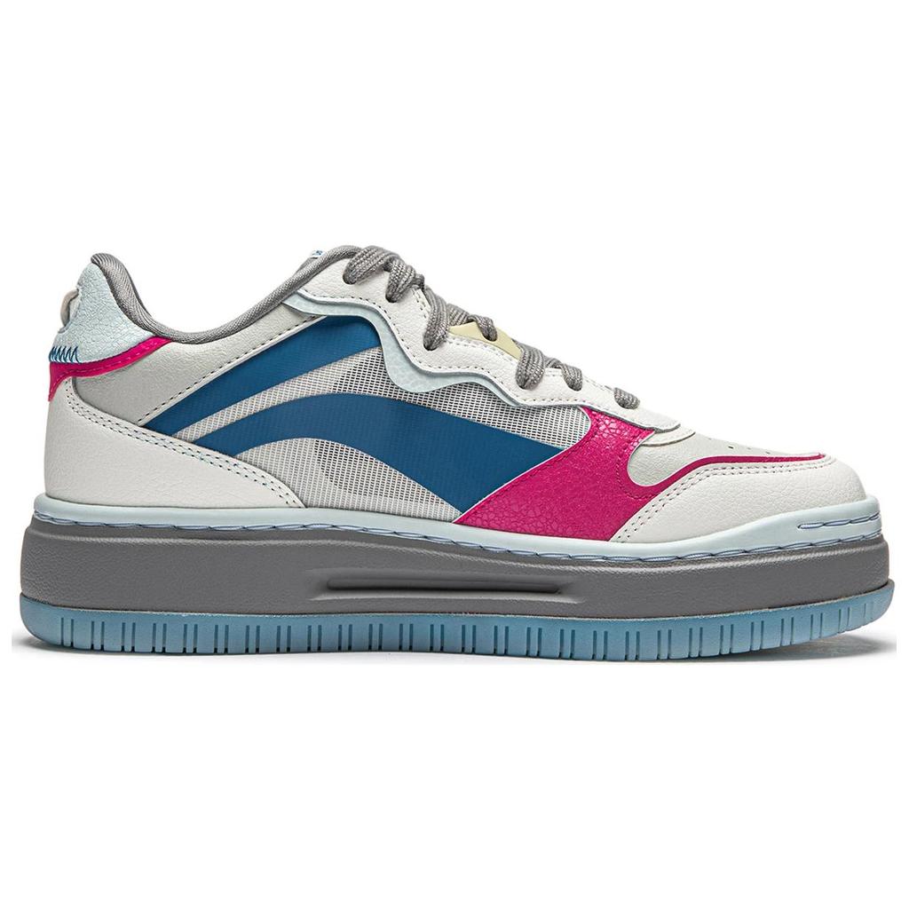 New LiNing Future C1 Slip Resistant Cushioning Abrasion Resistant Support Low top Casual Shoes Women's White Gray Pink AGCU032-14