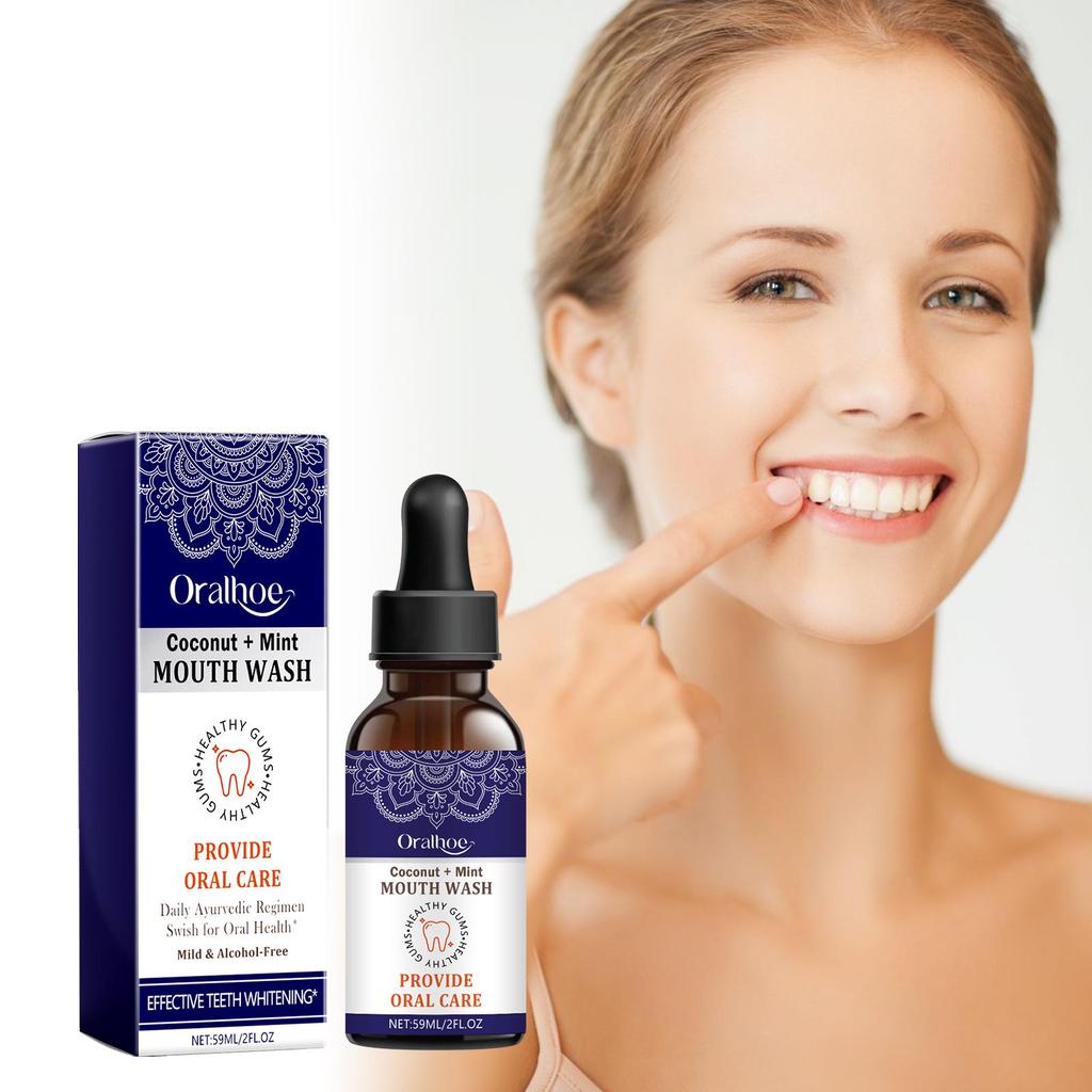 59ml Concentrated Mouthwash Relieve Gum Pain Remove Odor Fresh Breath Whiten Teeth Mouthwash