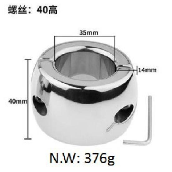 Adult Sex Product Metal Scrotum Pendant Bondage Ring Penis Weight Bearing Huan Yang J Delay Ring Retail