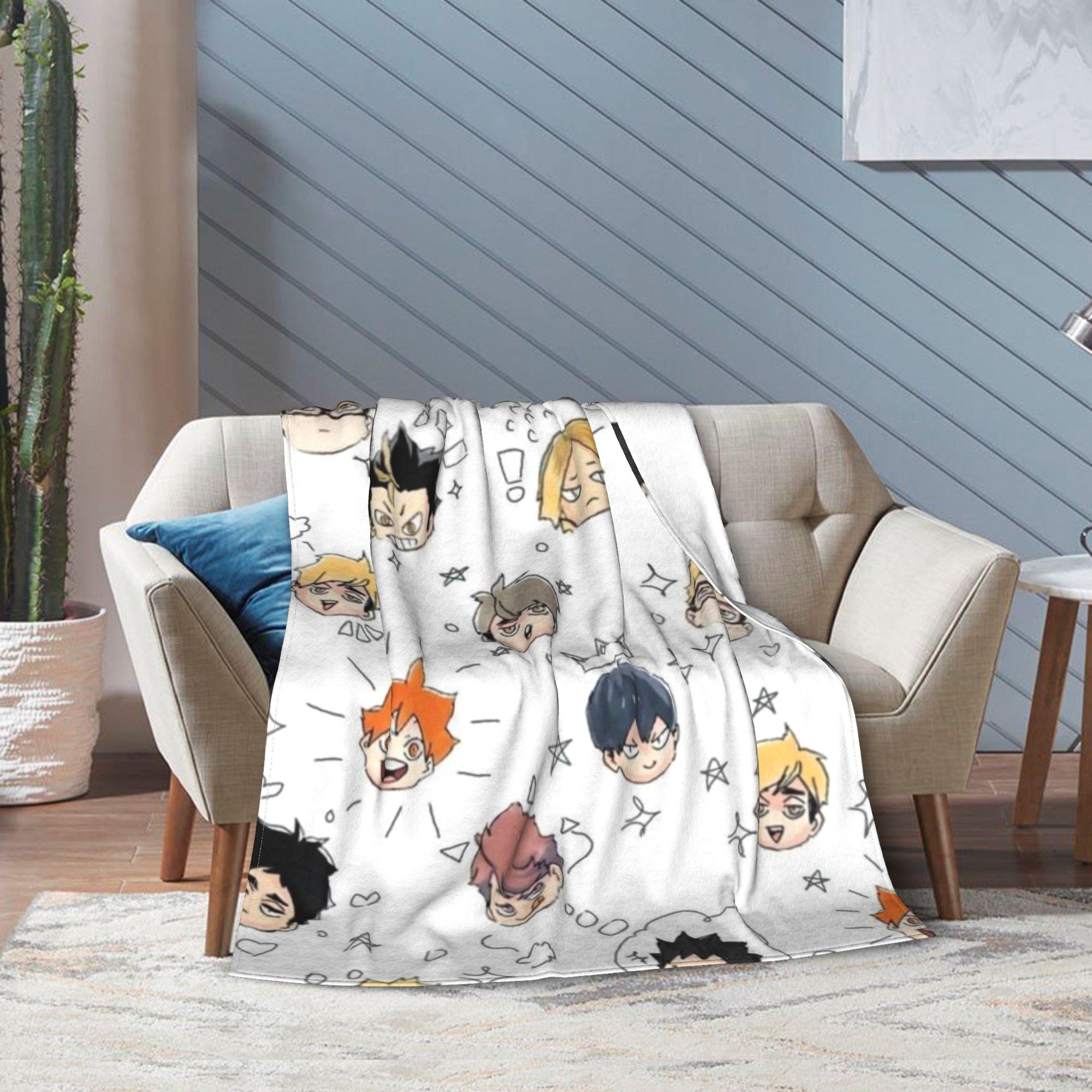 

Хайку Япония манга Одеяло Супер Мягкое Теплое Плед для Дивана 50x60 Дюймов Несколько Размеров Плюшевое Тонкое Одеяло 30x40in