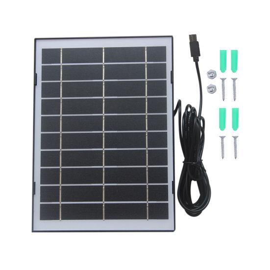 Solar Panel 8W High-Efficiency Output IP65 Waterproof Security Camera Power Supply Single Crystal Silicon Solar Panel