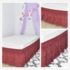 Comfort Luxurious 3 Layers Ruffled Waterfall Style Bed Skirt Unique Dust Tier Design Wrap Around Elastic Easy To Install