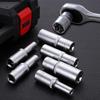 10-Piece 1/2" E8-E24 External Hex Long Deep Socket Wrench Set, CR-V Steel