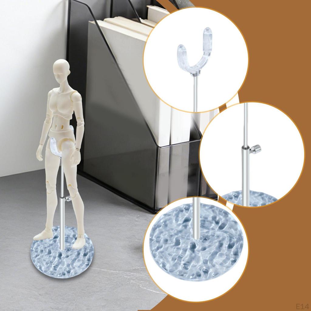 1/12 BJD Doll Stand Adjustable Height Premium Action Figure Sturdy Durability Portable