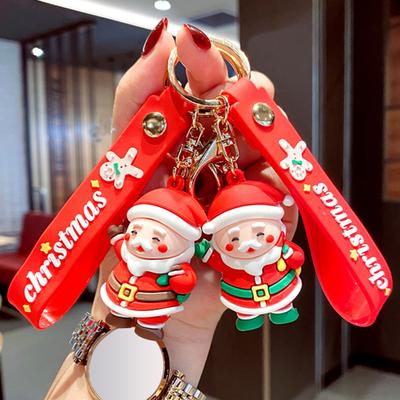 Chain Widely Soft Glue Santa Claus Xmas Key Holder