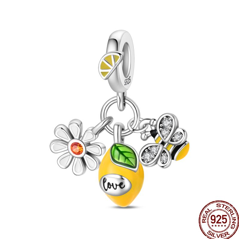 Miedziany Cyrkon Letnie Lody Ocean Wielka Seria Błyszczący Inkrustowany Cyrkon Wisiorek Pasuje do Bransoletki 3mm