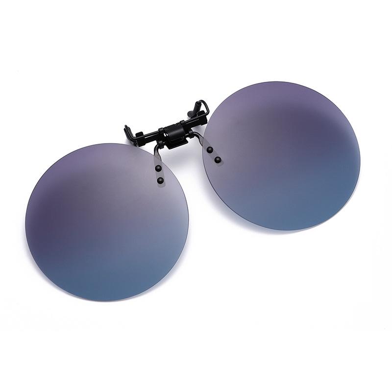 Retro Polarized Clip-On Sunglasses for Men & Women - Round Metal Flip-Up Prescription Glasses