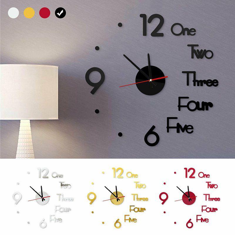 Elegant Large Wall Clock With 3d Stickers And Roman Numerals For Home Decor