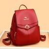 Stylish 2024 Korean Soft Leather Backpack: Versatile, Large-Capacity Travel & School Bag for Women.