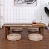 Tatami Cushion Natural Straw Hand Woven Meditation Japanese-style Household Padded Round Pouf for Garden