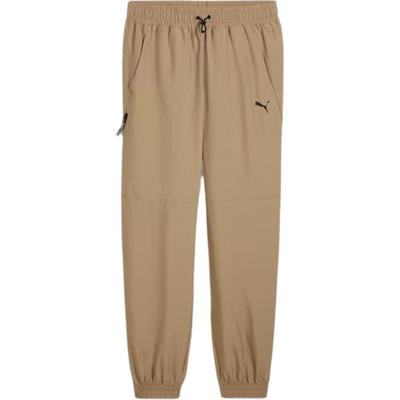 Padrão de Logotipo Elástico Cintura Alta Calças Casuais Masculinas Parte Inferior Cáqui 681659-67