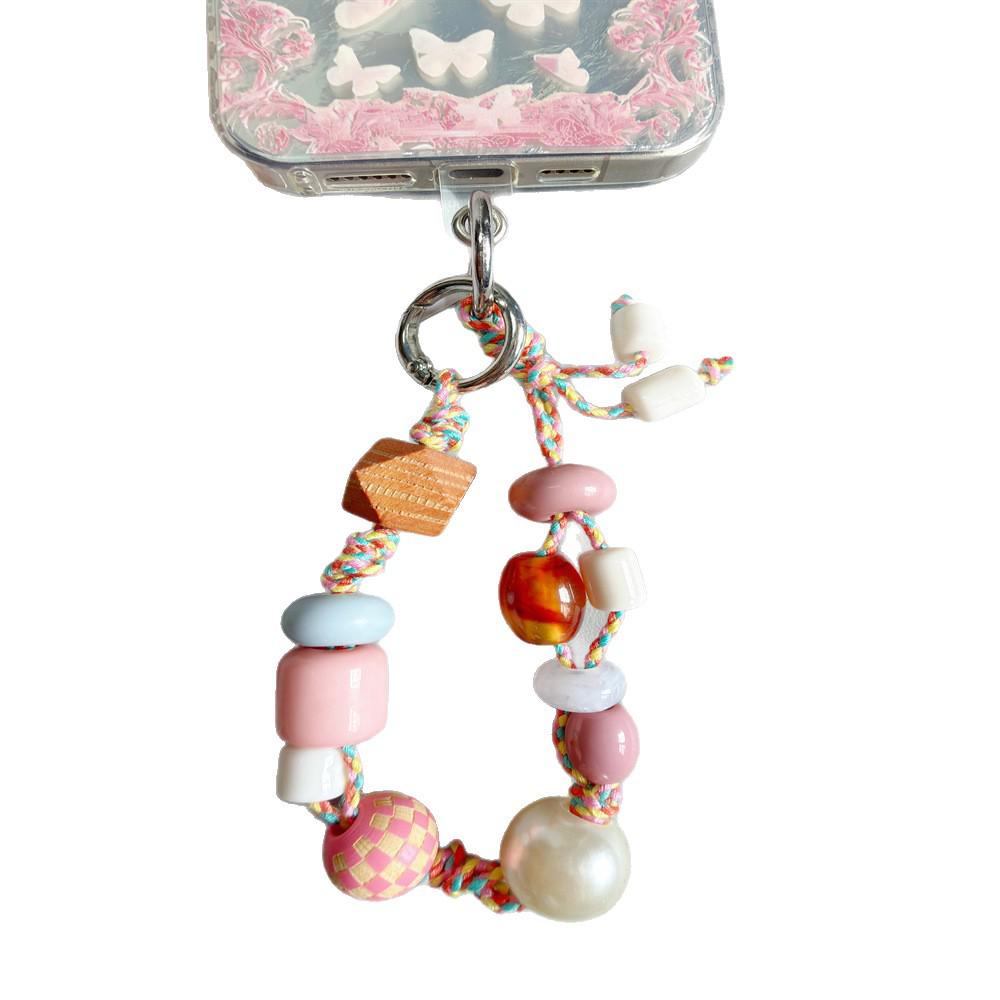Irregular Shape Bead Phone Lanyard & Keychain Hanger for Bags and Backpacks