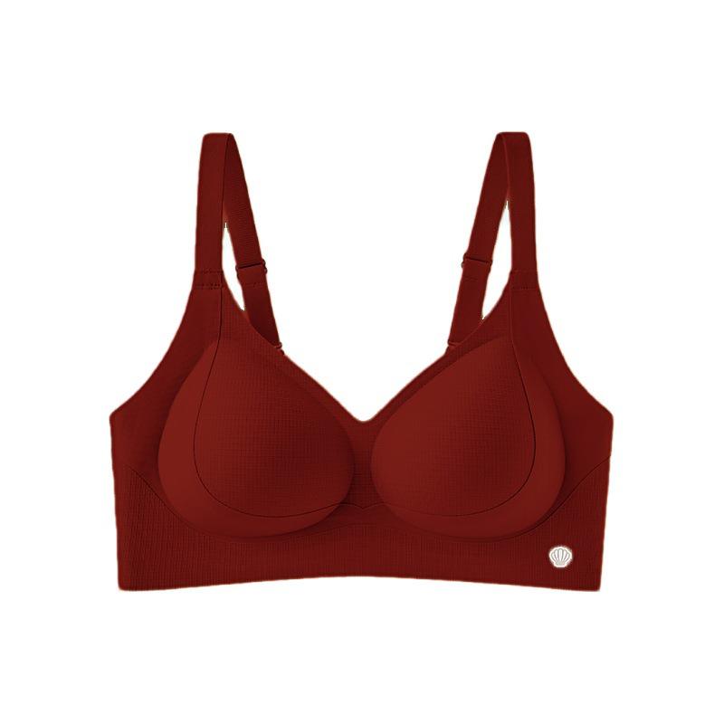 

2025 Бесшовный Тонкий Поддерживающий Бюстгальтер: Мягкая поддержка, предотвращение провисания, нескользящая для более стройного вида M вино красного
