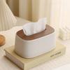 Wooden/Plastic Cover Tissue Box with Lid Large Opening Facial Tissue Holder  Toilet