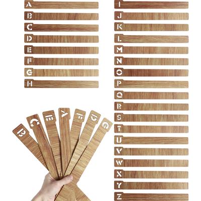 26Pcs Vinyl Record Dividers Alphabetical A-Z Wooden Record Storage Dividers Horizontal Vertical Record Holder Organizer Guides