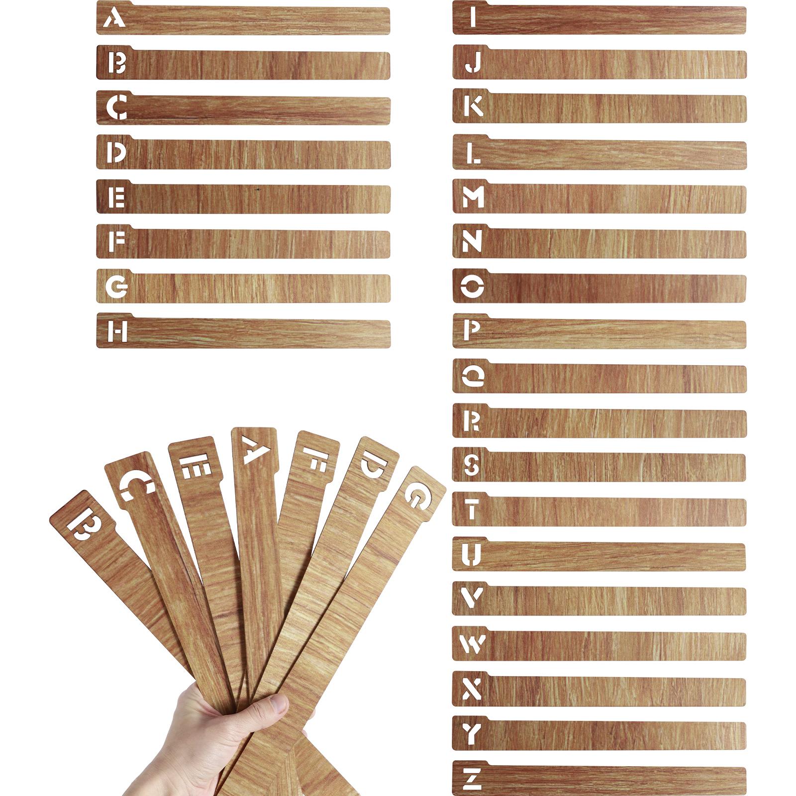 26Pcs Vinyl Record Dividers Alphabetical A-Z Wooden Record Storage Dividers Horizontal Vertical Record Holder Organizer Guides
