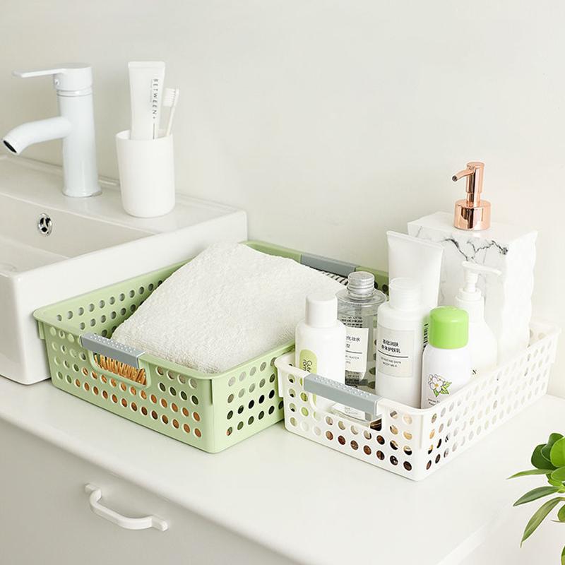 4PCS Desktop Kunststoff Lagerung Korb Küche Kleinigkeiten Lagerung Box Spielzeug Lagerung Box Home Lagerung Kleinen Korb Bad Toilettenartikel Lagerung Korb