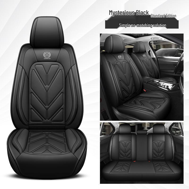 Universal Leather Car Seat Cushion for 5-Seaters - All-Season Fit