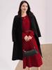 Elegant Red Knit Dress - New Year Winter Style