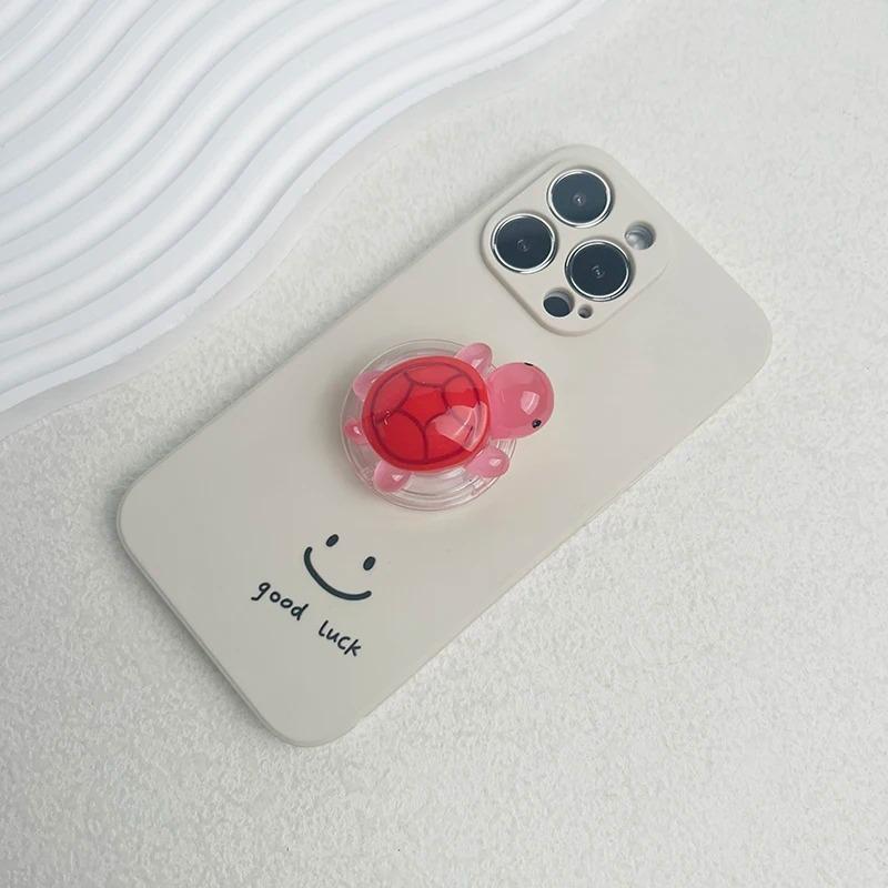 Cute Luminous Turtle Phone Holder Griptok Finger Ring Support For IPhone Samsung Cases Grip Tok Socket Bracket Girl Gift
