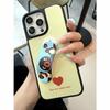 Korean Polka Dot Love Penguin, Suitable for Apple iPhone17 Mobile Phone Case 15 Band-Aid Bracket 16 Matte 14 Sets