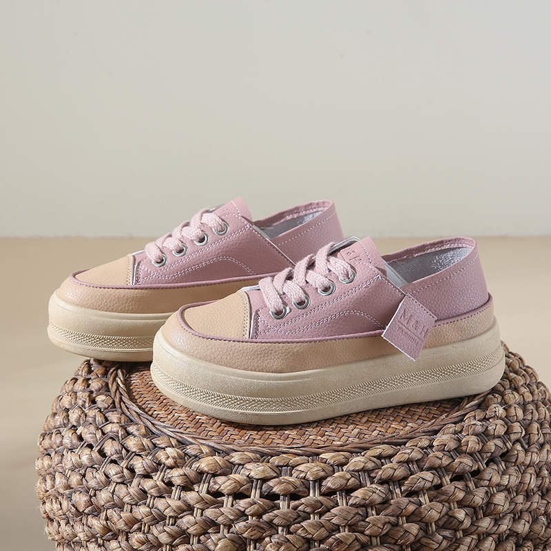 Spring and Autumn new two-wear versatile little white board shoes dissolved muffin platform single shoes casual fashion retro women's shoes