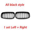 1 Pair Car Glossy/Matte Black Front Bumper Double 2 Slat Kidney Grilles For BMW F15 F16 X5 X6 F85 F86 X5M X6M 2014-2017