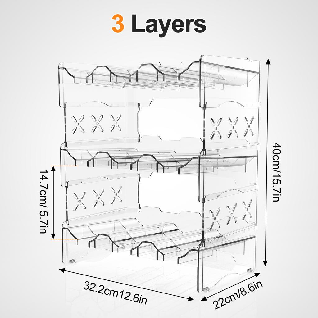 Tumbler Organizer For Stanley 40oz Water Bottle Organizer Stackable Beverage Rack Water Bottle Holder Cabinet Storage Shelf