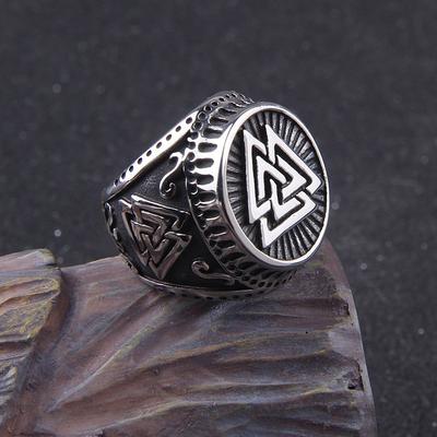 Mens Stainless Steel Viking Celtic Knot Ring