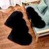 Wool Imitation Sheepskin Rugs Faux Non Bedroom Shaggy Carpet Mats