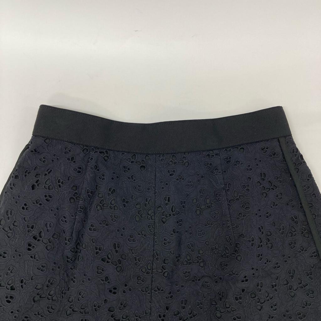 DPAREILL B1142AFP077 Black Lace Cotton Embroidered Pants Bottoms 36 blackUsed