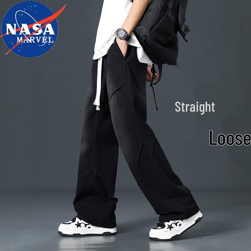 NASA MARVEL Men's Loose Straight-Leg Jeans