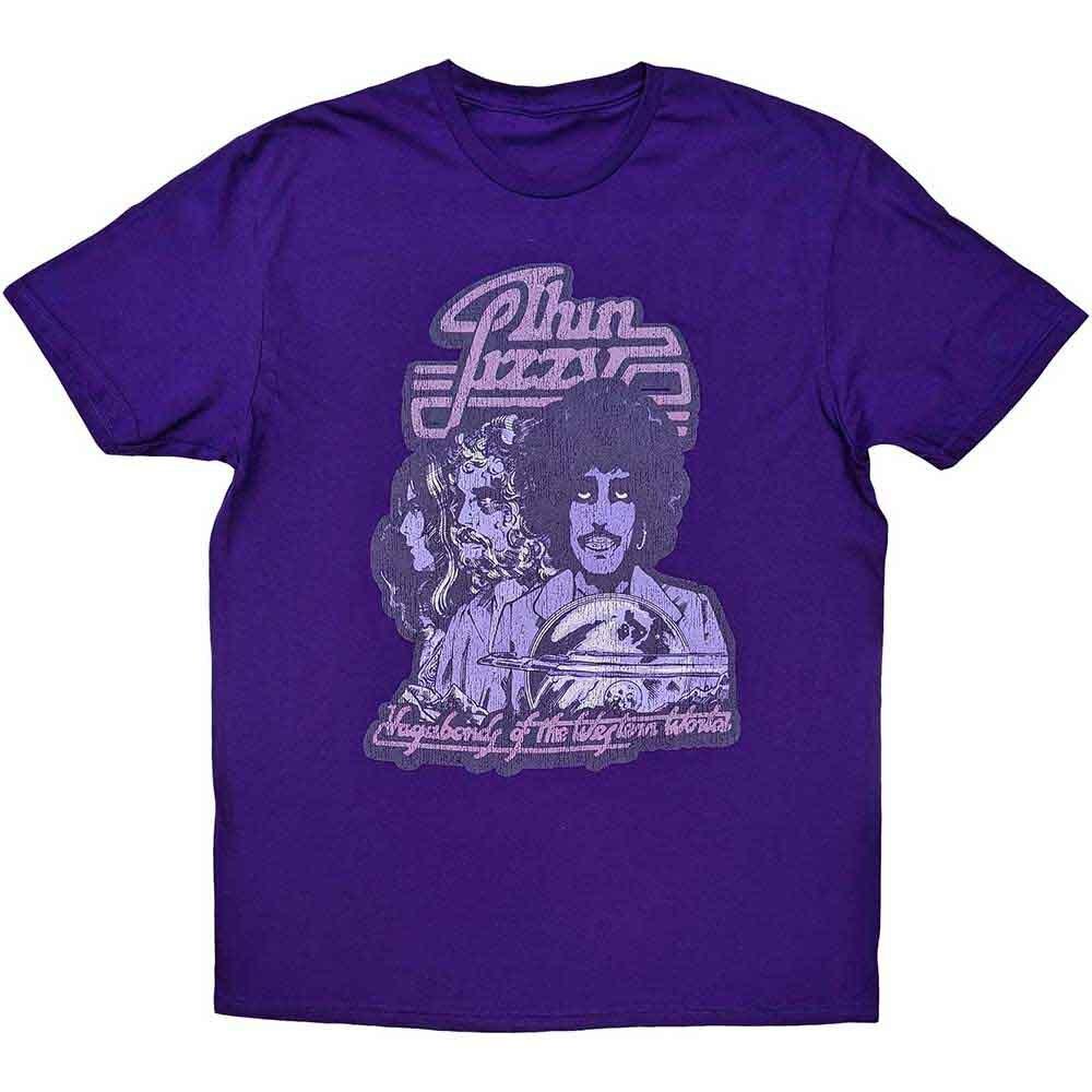 Thin Lizzy Vagabonds of the Western World Mono Distressed T-Shirt Purple New Unisex T-Shirt S