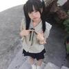 Korean Style Ruffled Puff Sleeve Shirt & Striped A-line Skirt Set