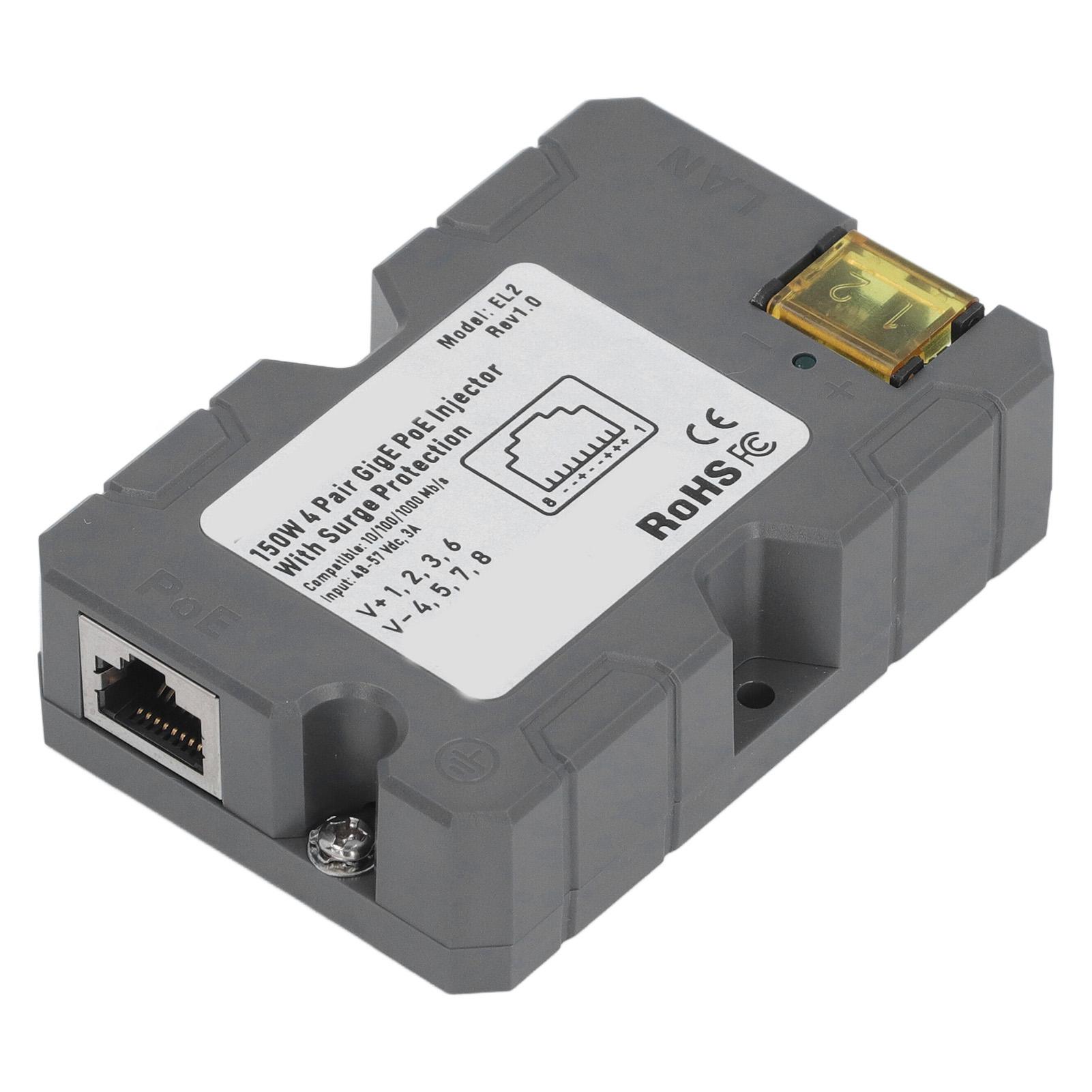 

PoE Інжектор 150 Вт GigE Пасивний Інжектор Живлення через Ethernet для V2 Gen 3 DC4857В 3А