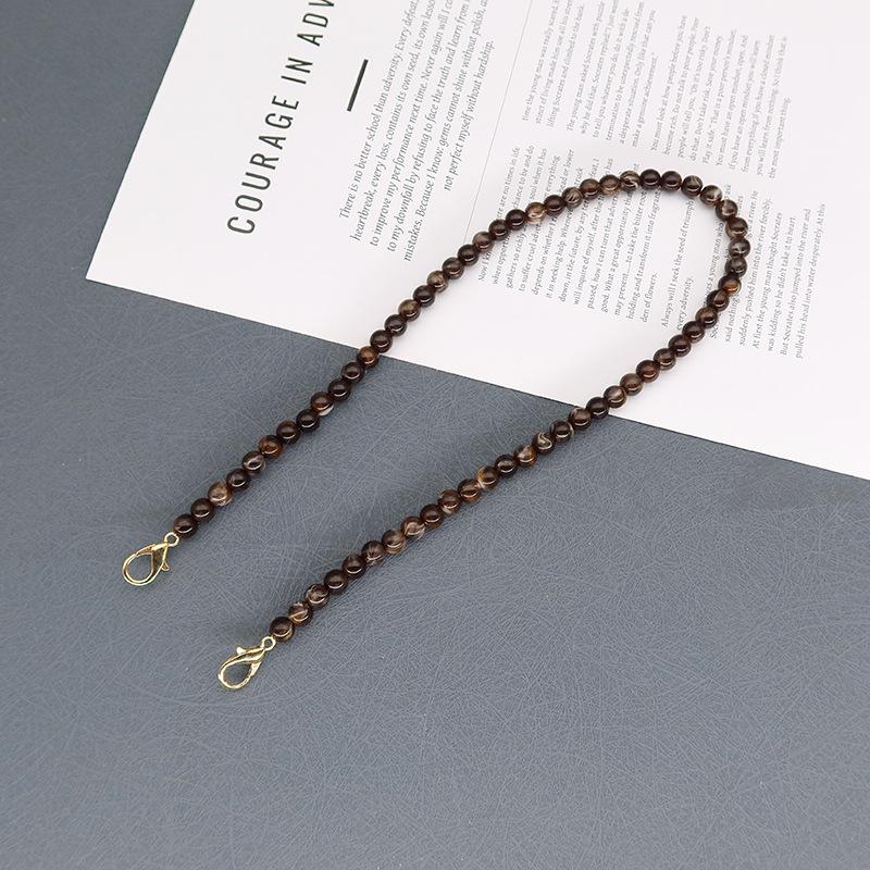 Two-tone Coffee Leopard Bee Print Chain Handbag with Crossbody Shoulder Strap