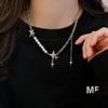 2026 New Gypsy Star Star Splicing Pearl Necklace Women's Niche Stackable Sweater Collarbone Chain Tide