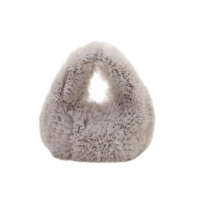 Random Frill Tulle Bag [TREASURE TOPKAPI] (Gray)