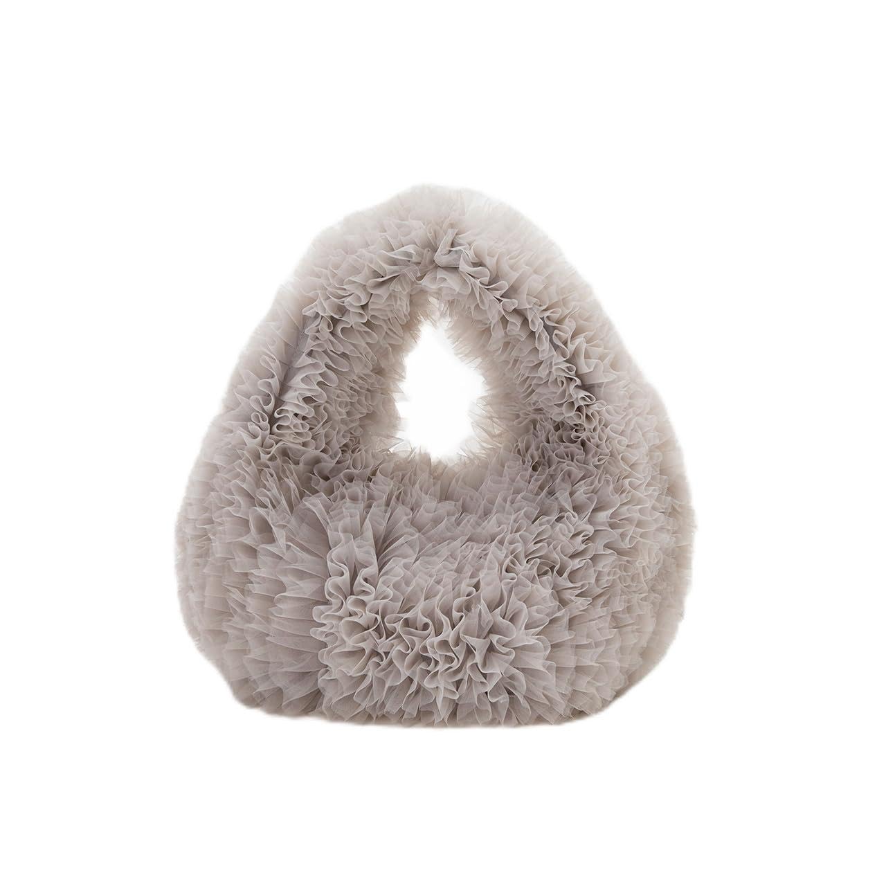 Random Frill Tulle Bag TREASURE TOPKAPI Gray серый 5700₽
