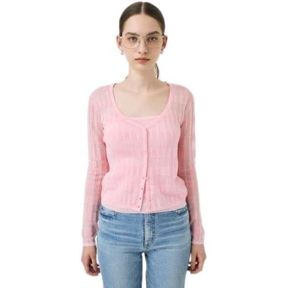 [Mousy] SHEER BORDER Cardigan