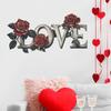 Rose-shaped Stickers for Bedroom Living Room Entrance Hall Home Background and Wall Beautification