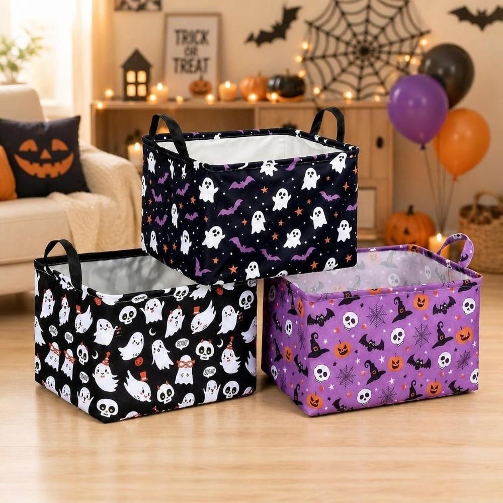 Large Capacity Halloween Storage Basket Pumpkin Sundries Organizer Laundry Basket Book Storage
